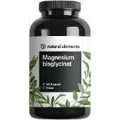 Natural Elements Bisglycinate de magnésium – Magnésium chélaté – 180 gélules – 300 mg de magnésium/jour