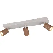 TRIO Plafonnier, métal, café, 3 flammes, orientable, L 50cm