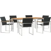 Syfax Ensemble de salle à manger pour jardin 7 pcs