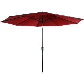 Happy Garden Parasol droit HAPUNA rond 3,30m de diamètre rouge