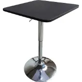Happy Garden Table de bar carrée noire et chrome LUKE
