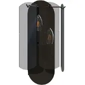 Zumaline Applique murale NIRA, chrome et verre fumé, 2xE14x40W, dimensions du verre : 33 x 20,9 x 12,2 cm, IP20,