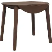 Syfax Table de salle à manger brune en bois massif d'hévéa