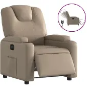 Syfax Fauteuil inclinable électrique Cappuccino Similicuir