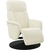 Syfax Fauteuil inclinable avec repose-pied crème velours