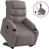 Syfax Fauteuil inclinable taupe tissu