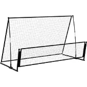 vidaXL Rebounder et but de football 2 en 1 202x104x120 cm acier