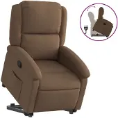 Syfax Fauteuil inclinable Marron Tissu