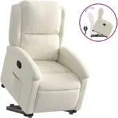 Syfax Fauteuil inclinable Crème Velours