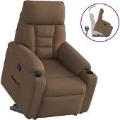 Syfax Fauteuil inclinable Marron Tissu