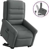 Syfax Fauteuil inclinable Gris foncé Tissu