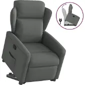 Syfax Fauteuil inclinable Gris foncé Tissu