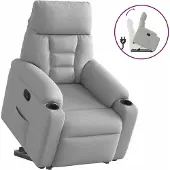 Syfax Fauteuil inclinable gris nuage tissu