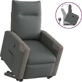 Syfax Fauteuil inclinable Gris foncé Tissu