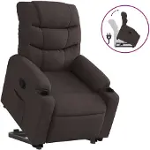 Syfax Fauteuil inclinable marron foncé tissu
