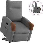 Syfax Fauteuil inclinable Gris foncé Tissu