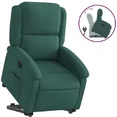 Syfax Fauteuil inclinable Vert foncé Velours