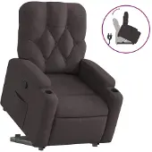 Syfax Fauteuil inclinable marron foncé tissu