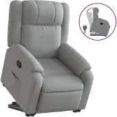 Syfax Fauteuil inclinable Gris clair Tissu