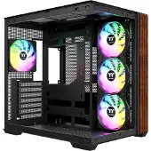 Thermaltake View 380 WS ARGB, Tour Midi, PC, noir, ATX, micro ATX, Mini-ITX, SPCC, verre trempé, Gaming