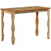 Syfax Table à manger 110x52x76 cm bois massif de récupération
