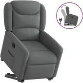 Syfax Fauteuil inclinable Gris foncé Tissu