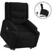Syfax Fauteuil inclinable noir tissu