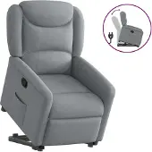 Syfax Fauteuil inclinable Gris clair Tissu