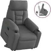 Syfax Fauteuil inclinable Gris foncé Tissu