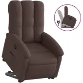 Syfax Fauteuil inclinable marron foncé tissu