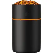INF Humidificateur Volcan HS01 : Simule la Flamme, Purifie l'Air Le noir