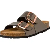 Tamaris Mule femme deux sangles boucle semelle cuir 1-27503-42, Taille:40 EU, Couleur:Gris