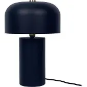 Relaxdays Lampe de table , design champignon, métal, E14, lampe de chevet avec câble, H x P : 40 x 25 cm, lampe de bureau, noire