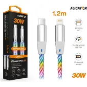 Aligator Câble de données LIGHT 3A, 30W USB-C/Lightning 0,5m