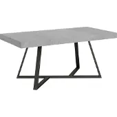 Ityhome - Table extensible 200/460x90 cm Booster effet gris béton pieds anthracite