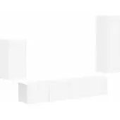 Syfax Ensemble meuble TV Montage mural 4 pcs Blanc Bois d'ingénierie