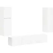 Syfax Ensemble meuble TV Montage mural 4 pcs Blanc Bois d'ingénierie
