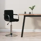 Prolenta Maison Exclusive - Tabouret de bar noir en tissu