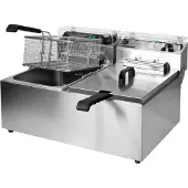 YATO Friteuse professionnelle 2 x 11,5 L, 2 x 5 000 W, 490 x 595 x 360 mm, 380-400 V