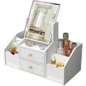 INF Miroir de maquillage avec rangement Modèle 1