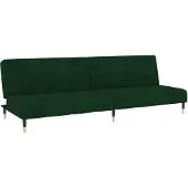 Syfax Canapé-lit à 2 places vert foncé velours