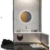 OEM Miroir de salle de bain, éclairage LED réglable, fonction antibuée