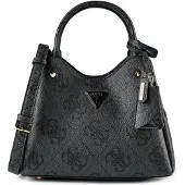 GUESS Jeans sac Meridian II noir logo 4G, triangle, doré