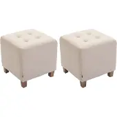 CLP lot de 2 poufs Pharaon, antique-clair