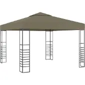 Syfax Chapiteau de jardin 3x3 m Taupe 180 g/m²