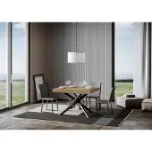 Itamoby - Table extensible 140/400x90 cm Famas chêne nature pieds anthracite