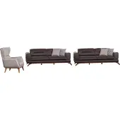 AEA Luxus Wohnzimmer Set Sofa mit Sessel Modernen Design Sofagarnitur 3tlg