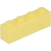 LEGO 250 pièces 3010 Brick 1x4 Part Basic bricks 250 Light Yellow