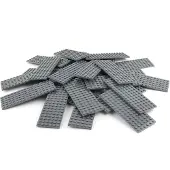 LEGO 6x16 Panneaux de construction Gris foncé - 3027 NOUVEAU Quantité 10x