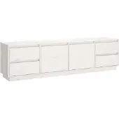 Syfax Meuble TV Blanc 176x37x47,5 cm Bois de pin massif